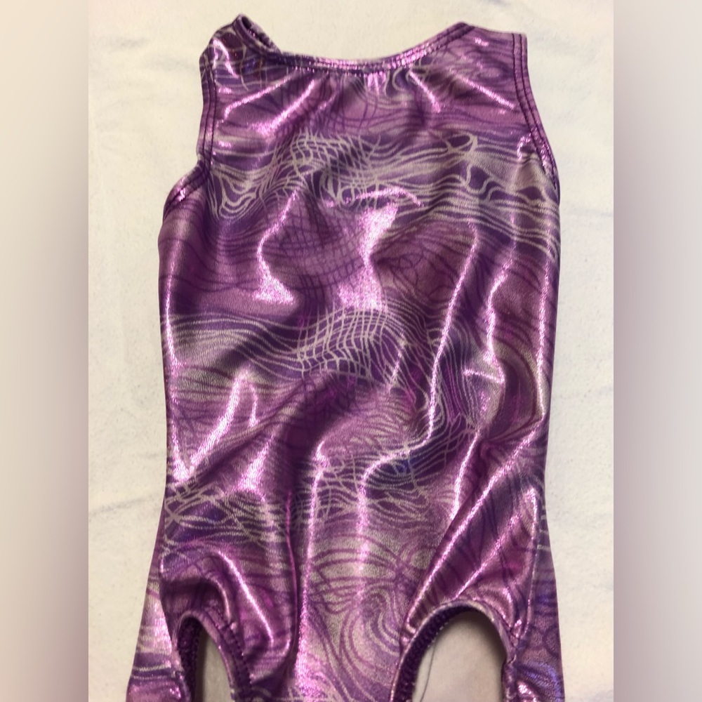 Purple toddler Gymnastics Leo size XS, brand unknown, tags removed for comfort
